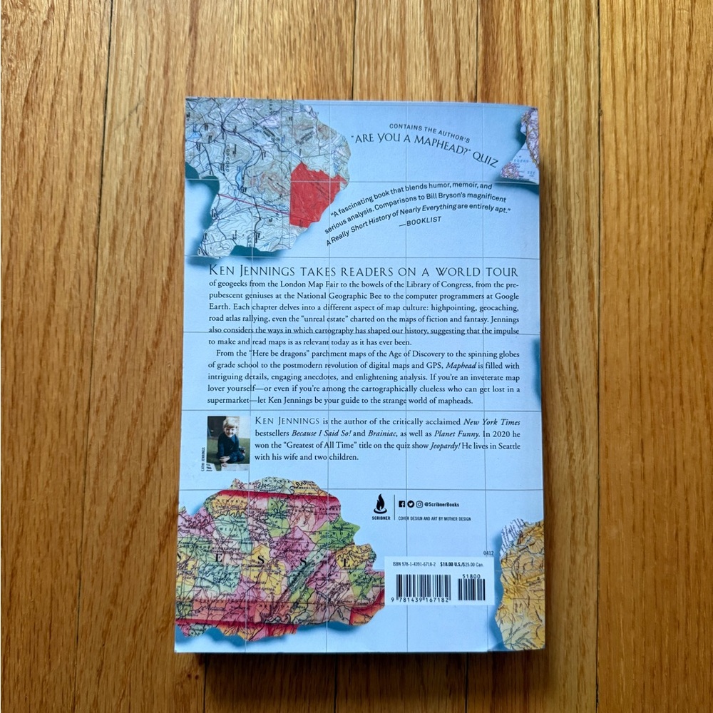 Maphead by Ken Jennings - Light Blue Cover - Picture 2 of 3